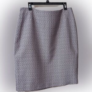 Anne Klein Black and White Tweed Pencil Skirt